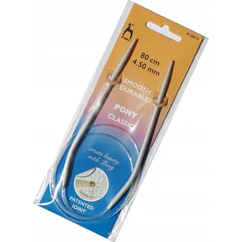 Jehlice Jehlice na pletení s lankem Pony 4,5 mm 80 cm 50610