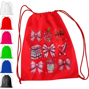 Obraz ČERVENÝ SÁČEK DO ŠKOLKY, ŠKOLY, NA TV - BAREVNÉ MAŠLIČKY