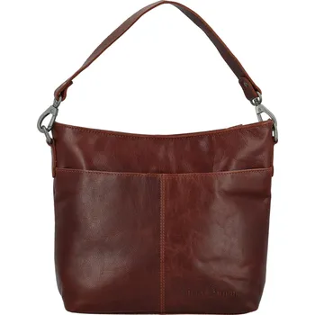 Kabelka Luxusní dámská kožená kabelka na rameno GW Sakine, hnědá