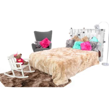 deka Chlupatá deka OMBRE béžová 150 x 200 cm