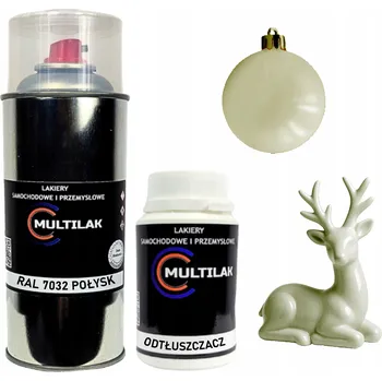 Barva ve spreji Lak ve spreji na figurky, skleněné a keramické ozdoby RAL 7032 LESK