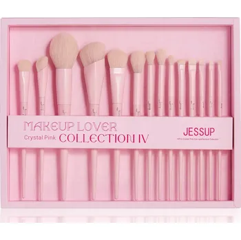 Kosmetický štětec JESSUP Makeup Lover Crystal Pink Sada 14 štětců na make-up T495-G