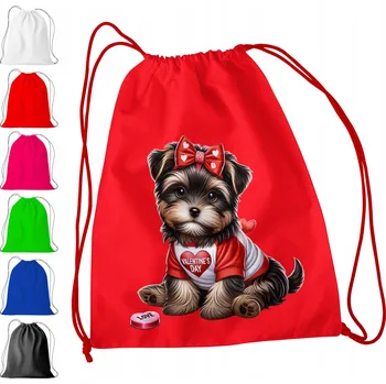 Obraz ČERVENÝ SÁČEK DO ŠKOLKY, ŠKOLY, NA TV - SHITZU MALÝ PEJSEK