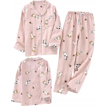 Dámské noční prádlo Born2rest dámské pyžamo bavlna růžové, velikost XL