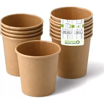 Jednorázové nádobí Jednorázový kelímek EkoParty béžový papírový 100 ml, 50 ks