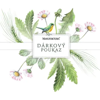 Kosmetická sada Manufaktura Papírový dárkový poukaz v hodnotě 500 Kč