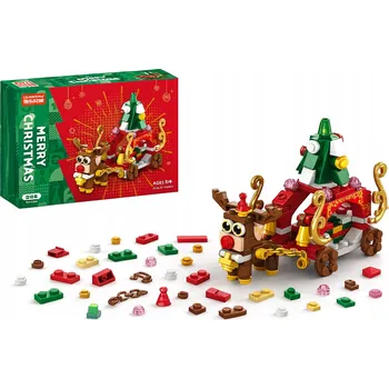 ostatní stavebnice STAVEBNICE: VÁNOČNÍ STAVEBNICE - SANĚ SV. MIKULÁŠE 134 dílů