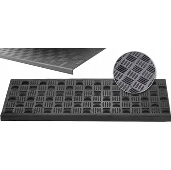 Rohožka GUMOVÁ PROTISKLUZOVÁ ROHOŽKA / NÁSTAVEC NA SCHODY ČERNÁ - VENKOVNÍ