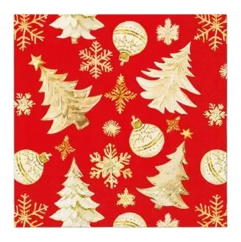 Papírový ubrousek Papírové ubrousky PAW DECOR 33x33 cm VÁNOCE