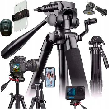 Stativ Tripod G&S STATIV TRIPOD 4V1 PILOT DRŽÁK NA TELEFON 168 CM 168 cm černý