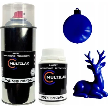 Barva ve spreji Lak ve spreji na figurky, skleněné a keramické ozdoby RAL 5010 LESK