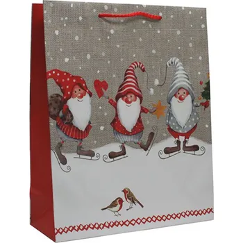 Vánoční dekorace UH Taška vánoční M Skřítci bruslaři