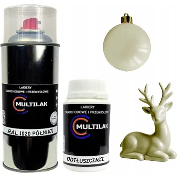 Barva ve spreji Lak ve spreji na figurky, skleněné a keramické ozdoby RAL 1020 POLOMAT
