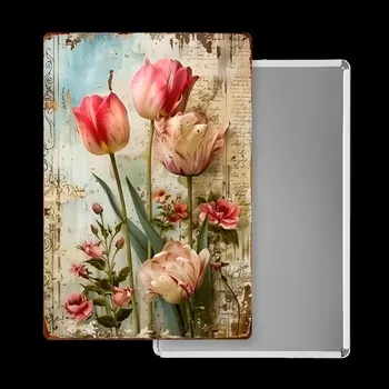 Plechová cedule BAF 2D plechová cedule Tulipány 20 x 30 cm