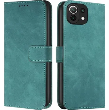 Pouzdro na mobilní telefon Flipové pouzdro WOJMAR pro Xiaomi Mi 11 Lite 4G / Mi 11 Lite 5G / 11 Lite 5G NE Pouzdro kožené peněženkové zelené