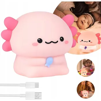 Lampička Noční Lampa Aksolotl Axolotl Pro Děti LED Stolní Dotyková