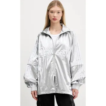 Pánská bunda Bunda adidas Originals Ovzd Track Top stříbrná barva, přechodná, KE9784 SLV, vel. S