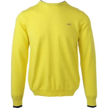 Pánský svetr Žlutý svetr Sun68 s kulatým výstřihem Sun68 žlutá 3491976