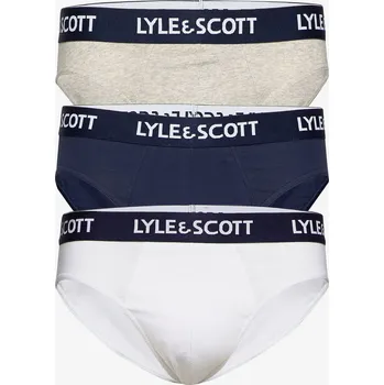 Slipy Lyle & Scott pánské slipy Lyle & Scott modrá | bílá | šedá 3494286