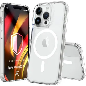 Pouzdro na mobilní telefon Odolné pancéřové pouzdro MagSafe 3mk LiqForce Mag Case pro telefon Apple iPhone 15 Pro