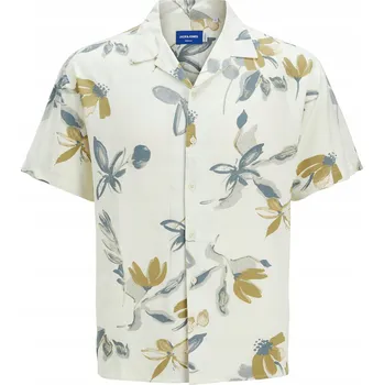 Pánská košile Jack&Jones pánská košile casual JACK&JONES-12271111 krátký rukáv volný střih viskóza velikost M