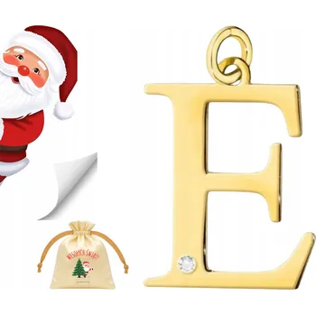 Přívěsek ZLATÝ PŘÍVĚSEK MALÉ PÍSMENO E S BRILIANTEM GRAVÍROVÁNÍ