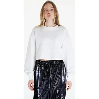 Dámská mikina Mikina Calvin Klein Jeans Logo Short Crewneck Warp Logo White XL