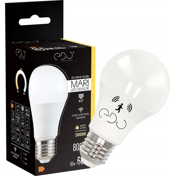 Žárovka Žárovka s pohybovým a soumrakovým senzorem EDO Mari LED E27 8,5 W 3000 K 806 lm