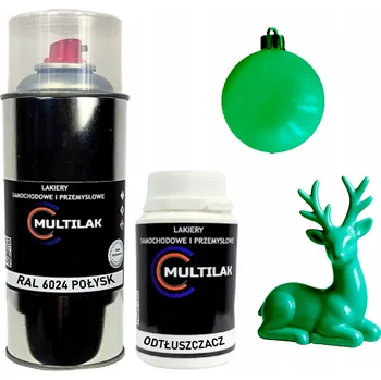 Barva ve spreji Lak ve spreji na figurky, skleněné a keramické ozdoby RAL 6024 LESK
