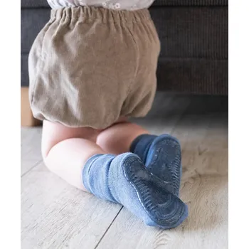 Protiskluzové dětské ponožky - SVĚTLE MODRÁ