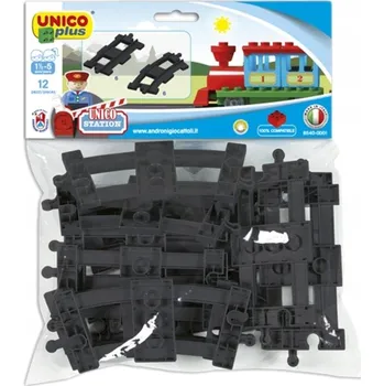 ostatní stavebnice ŽELEZNIČNÍ TRAŤ UNICO 12 DÍLŮ KOMPATIBILNÍ