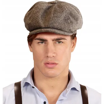 Čepice Čepice Baret Anglický KASZKET s Kšiltem Hnědý 20. léta Karneval