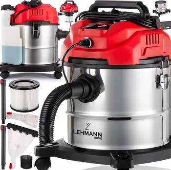 Vysavač CleanFORCE Vysavač na čalounění a koberce 1600 W – mokré/suché vysávání + sada hubic, HEPA filtr