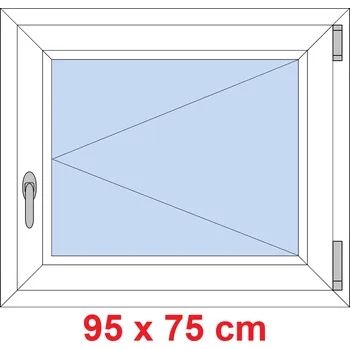Okno Soft Plastové okno 95x75 cm, otevíravé