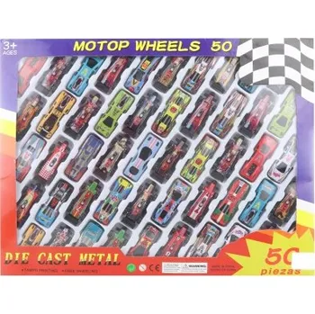 autíčko Sada kovových autíček - 50 kusů