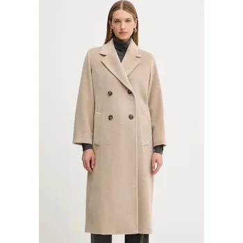 Dámský kabát Kabát s příměsí vlny Weekend Max Mara ZUFOLO 2525016092600 béžová 80B, vel. 38