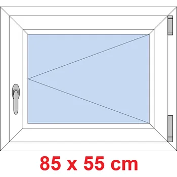 Okno Soft Plastové okno 85x55 cm, otevíravé