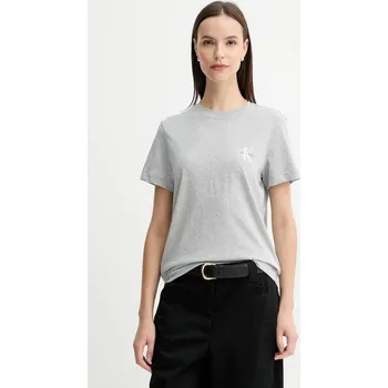Bavlněné tričko Calvin Klein Jeans LV047C905G šedá 09M, vel. L