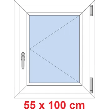 Okno Soft Plastové okno 55x100 cm, otevíravé