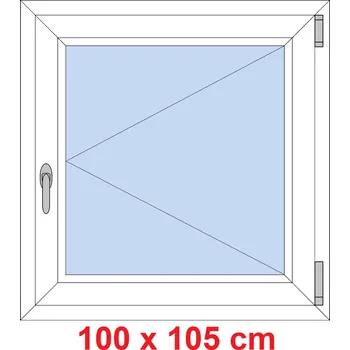 Okno Soft Plastové okno 100x105 cm, otevíravé