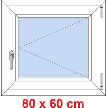 Okno Soft Plastové okno 80x60 cm, otevíravé