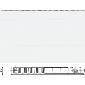 Radiátor Korado Radik LINE Ventil Kompakt 11 Radiátor deskový, VK, spodní pravý 500 x 500 mm, 409 W (75/65/20°C), bílý, 11050050-60L0010