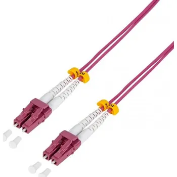 Síťový kabel Logilink OM4 LC-LC 20.0m fialový