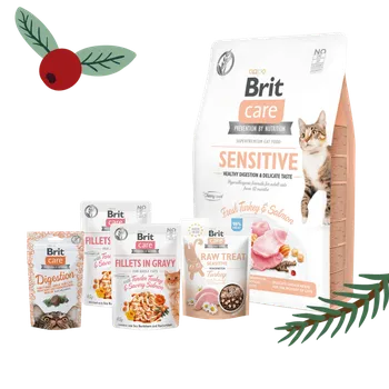 Krmivo pro kočku Zdravý balíček pro citlivé kočky - Brit Care Cat GF Sensitive Healthy Digestion & Delicate Taste