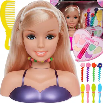 Panenka Hlava na česání MEMFLOW dlouhé vlasy sada na úpravu účesů