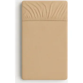 Prostěradlo Froté prostěradlo s gumou do postýlky 120x60cm - světle hnědé