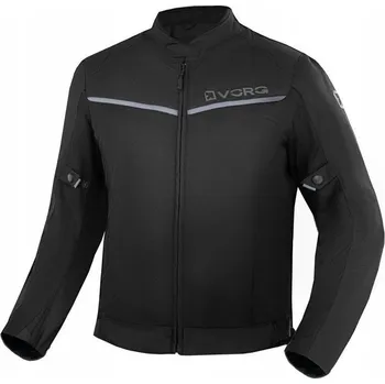 Moto bunda Pánská textilní motocyklová bunda VORG NANO černá na motorku skútr DÁREK