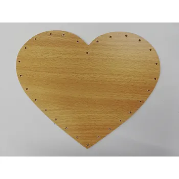 Dno na pletení pedigem BUK - srdce - 20x17 cm
