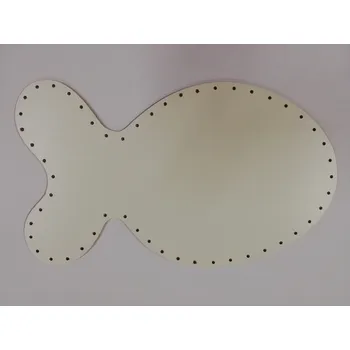 Dno na pletení pedigem BÍLÉ - ryba - 33x19 cm