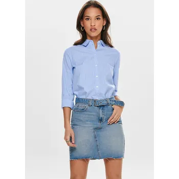 Dámské oblečení Modrá dámská pruhovaná košile JDY Mio - Dámské Jacqueline de Yong světle modrá 2060351